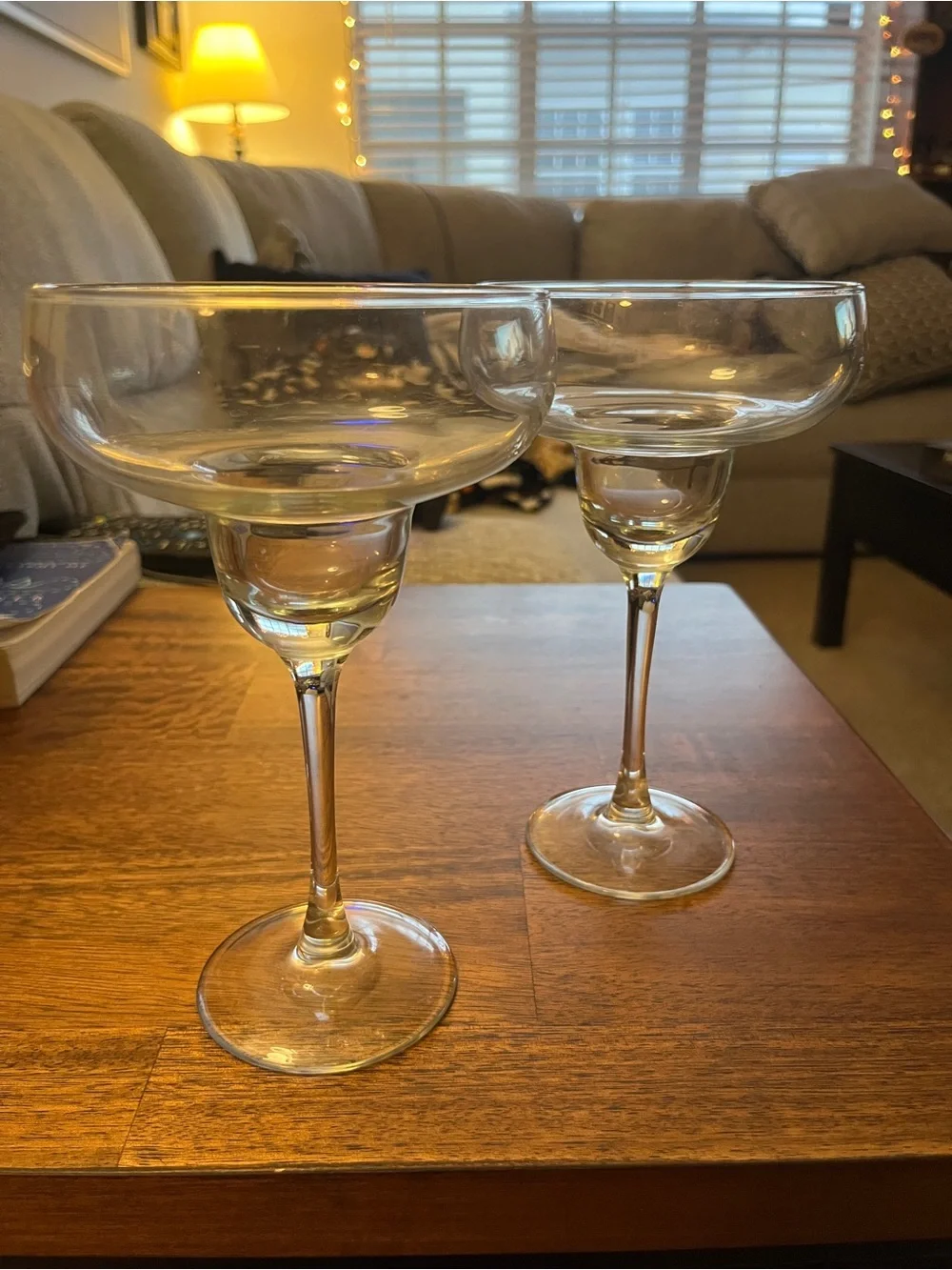 Classic Clear Coupe Cocktail Glasses - Set of 2